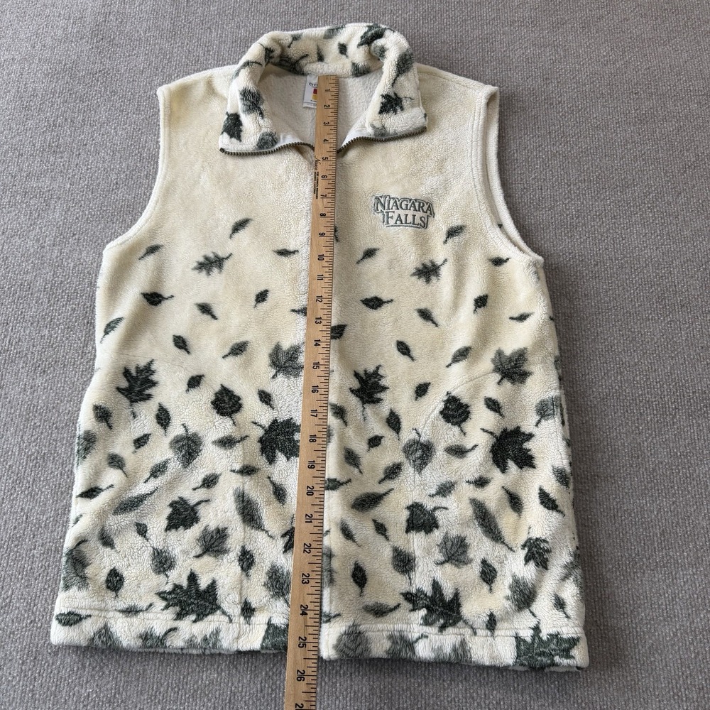 Vintage‎ Cityscape Ladies Niagara Falls Leaf  Fleece Vest Size Medium - Picture 3 of 9